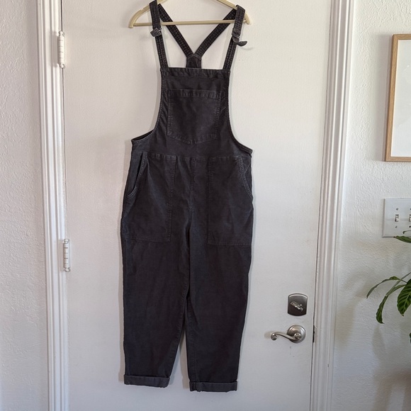 aerie Pants - AERIE Corduroy overalls size S charcoal grey color
